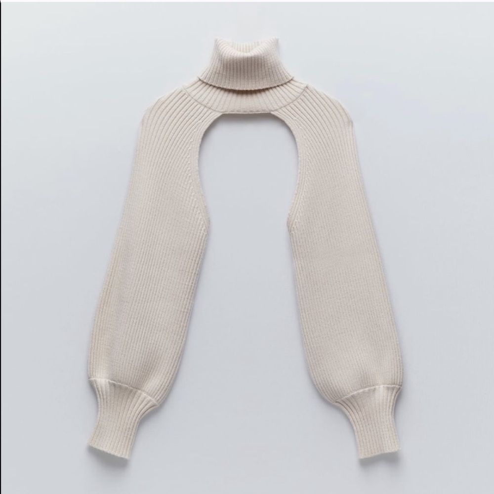 ZARA BNWT Knit Arm Warmer Sweater - Picture 10 of 16